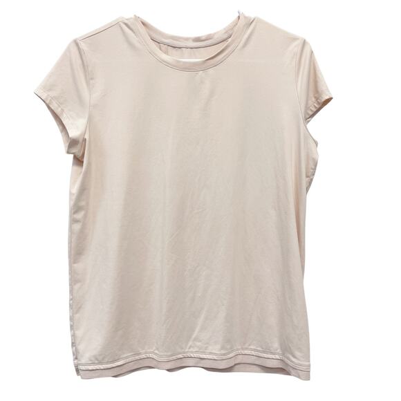 Athleta Girl Tops - Athleta Girl's Light Pink Short Sleeve Back Overlap Detail Top Size XXL